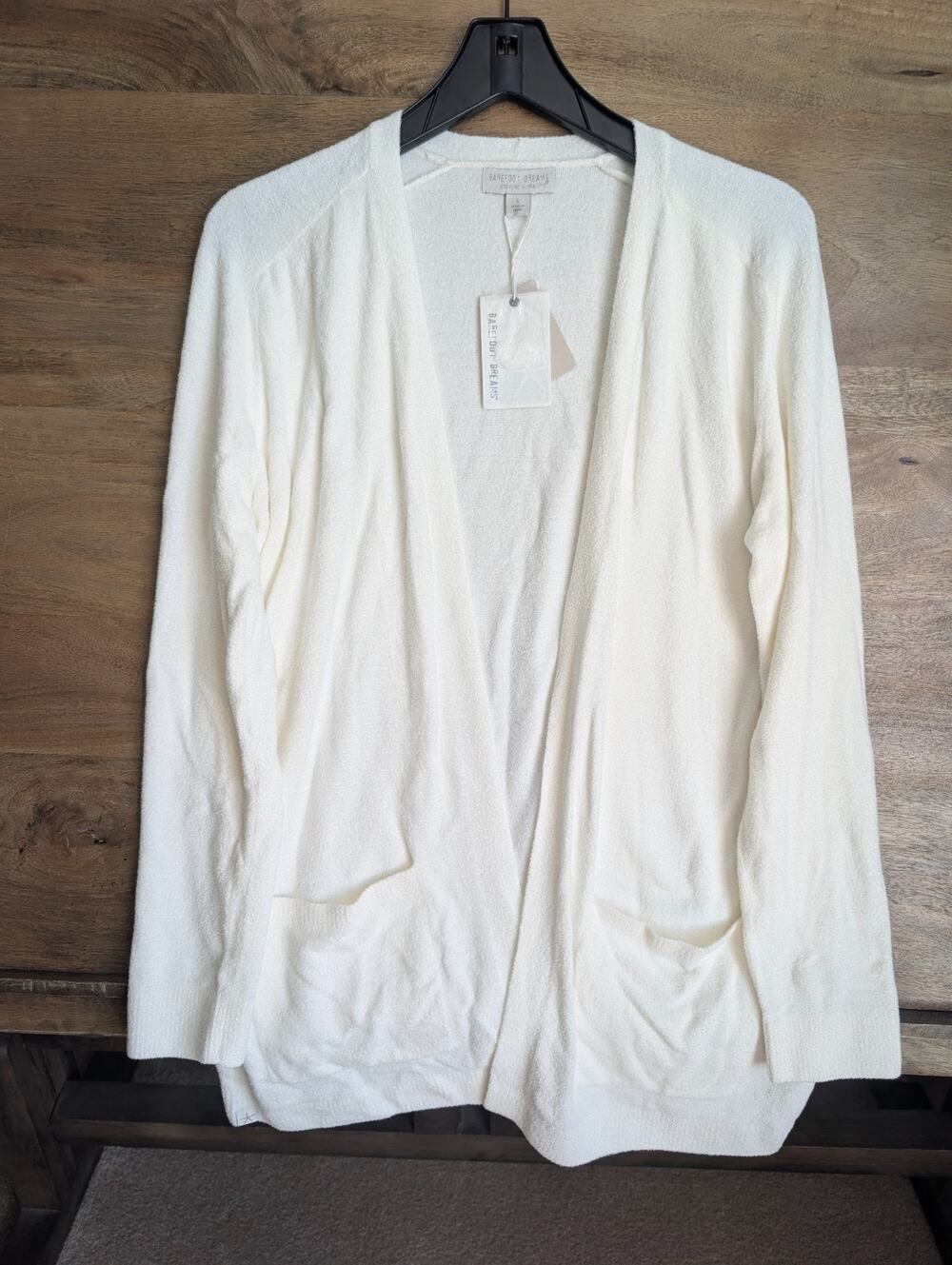 NWT Barefoot Dreams Sunrise Cardigan Women Small Pearl White CozyChic Ultra Lite